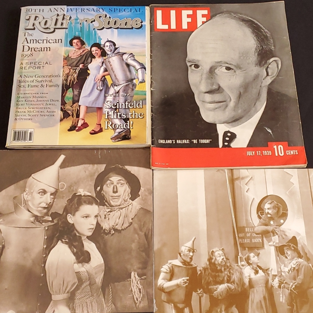 WIZARD OF OZ POSTERS AMD MAGAZINES